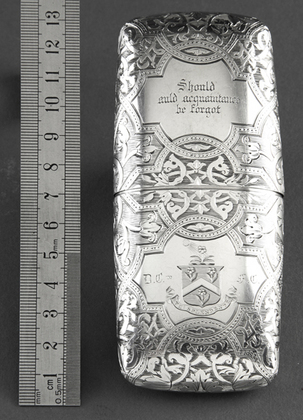 Scottish Victorian Silver Cigar Case - Carstairs Family, Should Auld Acquaintance Be Forgot